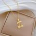 Cherry 【 】 Zircon Light Luxury Charm Gorgeous Full Diamond Necklace Women's Versatile Clavicle Titanium Steel Chain 【 】_ipsvogv.com
