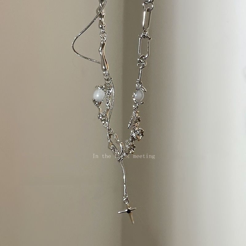 people's 【 3135 Collection 】 White Moonlight Butterfly Zircon Tassel Necklace, Sweet And Cool High-end Spicy Girl 【 】 ! Necklace,_ipsvogv.com
