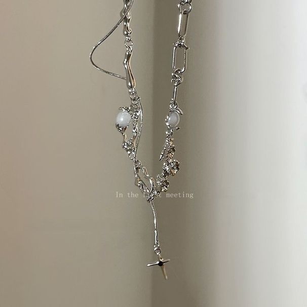 people's 【 3135 Collection 】 White Moonlight Butterfly Zircon Tassel Necklace, Sweet And Cool High-end Spicy Girl 【 】 ! Necklace,_ipsvogv.com