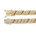 Men’s Jewelry Set Fashion Necklace Men's Hip Hop 8mm Twisted Chain Rope Chain Full Of Zircon Cuban Necklace Trendy Men's Hip Hop Accessories_ipsvogv.com