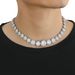 Unisex Jewelry Fashion Hip Hop Gradient Flower Tennis Chain Micro Inlaid Zircon Personality Stacking Versatile Men And Women Trendy Rap Necklace_ipsvogv.com