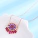Light Luxury Exquisite Temperament Dream Catcher Colorful Water Drop Zircon Necklace Earrings Rose Gold Plated Female Jewelry_ipsvogv.com