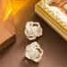 French Light Luxury Exquisite Small Fragrance Style Baked Paint Drip Glazed Camellia With Feminine Temperament, Simple_ipsvogv.com