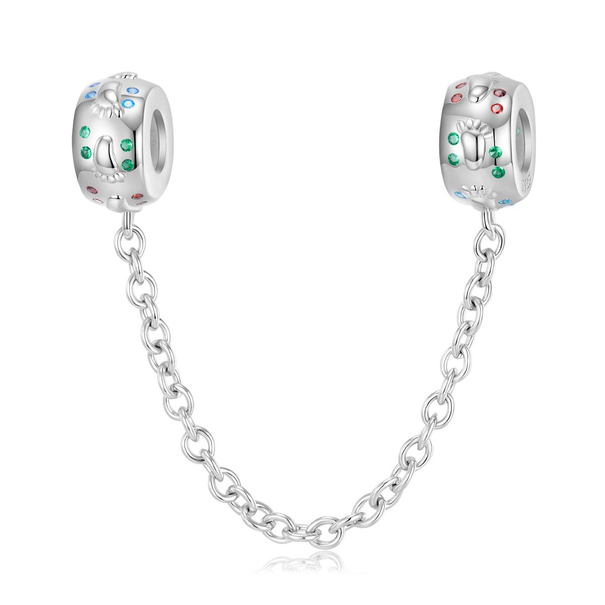 Jewelry & Accessories Silver Footprint Protection Chain Mother's Day Personality Simple Girls Panjia Bracelet Diy Accessories String Ornaments_ipsvogv.com