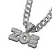 Hip Hop Men's Square Rock Sugar Letters ZOE Pendant, Niche Personality Full Diamond Hip-hop Cuban Necklace Pendant_ipsvogv.com