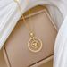Steel 【 Titanium 】 Double Layer Circular Ring Heart-Shaped Light Luxury Temperament Gorgeous Full Diamond Necklace 【 】_ipsvogv.com