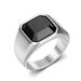 New Jewelry INS Simple Style Titanium Steel Men's Smooth Black Ring_ipsvogv.com