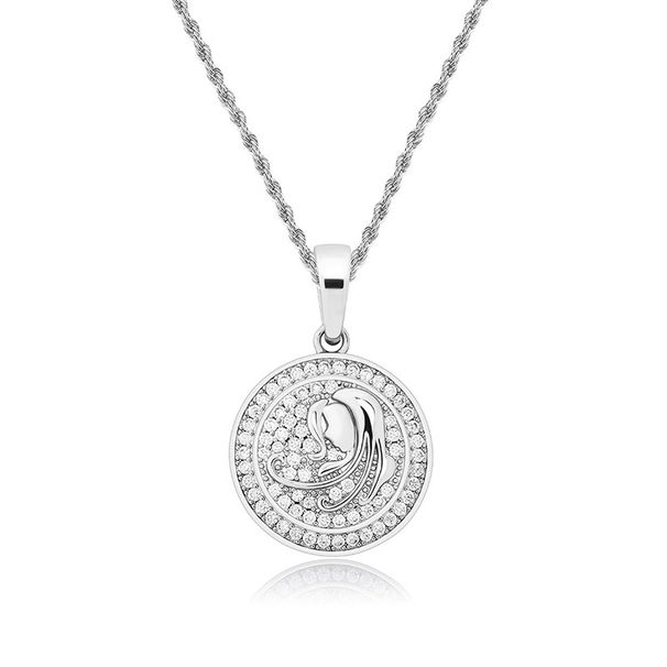 Men And Women's Jewelry Twelve Constellations Retro Pendant Full Of Zircon Hip Hop Personality Clavicle Necklace Accessories Hiphop_ipsvogv.com