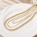 New Fashion Simple Gold Fried Dough Twists 3-piece Set Necklace_ipsvogv.com