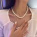 Kora East Gat Multi Layr Parl Wrappd Fashion Simpl Prsonality Nckchain Msh Rd Tmpramnt Dsign Sns_ipsvogv.com
