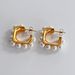 Women’s Jewelry Set Fashion Retro Real Gold Electroplated INS Titanium Steel Geometric Pearl Winter Earrings_ipsvogv.com
