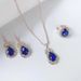 New jewelry pendant earring ring set fashionable bridal decoration colorful three piece wedding photography accessories_ipsvogv.com