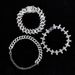 Exaggerated Personality Men's Hip-Hop Infinite Cross Chain Silver Cuban Bracelet Set_ipsvogv.com