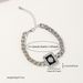 Unisex Fashionable And Personalized Geometric Round Square Honey Lion Diamond Bracelet_ipsvogv.com