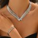Punk Style Multi-Layer Necklace & Bracelet Set | Exaggerated Clavicle Chain | Open Collar Women's Jewelry_ipsvogv.com