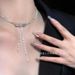 Bow Zircon Tassel Long For Women, Light Luxury, Niche Design, Necklace Temperament, Versatile Choker Accessories_ipsvogv.com