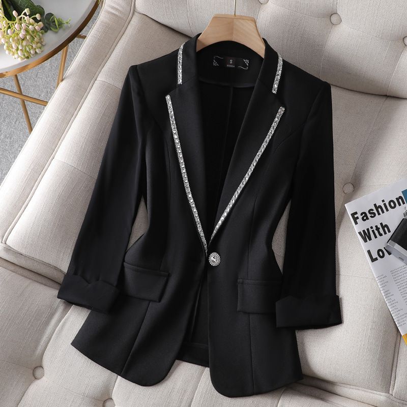 Women's Clothing White small suit jacket for women 2023 new spring and autumn Korean style casual high-end fashion suit ladies tops_ipsvogv.com