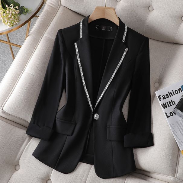 Women's Clothing White small suit jacket for women 2023 new spring and autumn Korean style casual high-end fashion suit ladies tops_ipsvogv.com