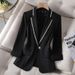 Women's Clothing White small suit jacket for women 2023 new spring and autumn Korean style casual high-end fashion suit ladies tops_ipsvogv.com
