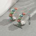 New Geometric Retro Earrings For Women Personality Inlaid Colorful Natural Stone Earrings Creative C Shaped Earrings For Women_ipsvogv.com