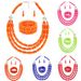 Jewelry Beaded Three piece Multi layered Set Bead Necklace 6630_ipsvogv.com