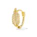 Women's Jewelry Earrings Versatile And Fashionable Leaf Paved Zircon Ear Clips Light Luxury And High End Temperament K Gold Plated Earrings_ipsvogv.com