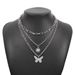 N8772 Multi layered Layered Necklace for Women Octagonal Star Drop Oil Love Element Neckchain Elegance Geometric Collar_ipsvogv.com