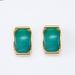 Geometric green cat's eye stone personalized ins, niche high-end earrings, and earrings_ipsvogv.com