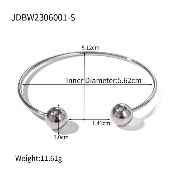 Women's Jewelry Stainless Steel Irregular Texture Spherical Open Bracelet Niche High End Titanium Steel Bracelet_ipsvogv.com
