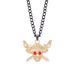 Personalized Punk Exaggerated Alloy Drip Oil Spider Bat Skull Pendant Halloween Necklace_ipsvogv.com