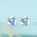 Hot Sale Real Gold Brass Electroplating Exquisite Small And Elegant Blue Zircon Earrings_ipsvogv.com