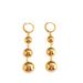 Ins Blogger Fever Same Three Metal Ball Girl Pendant Women French High-end Minimalist Style Earrings_ipsvogv.com