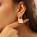 Unique Design Gold Lock-Shaped Earrings For Women Fashionable Elegant Minimalist Style_ipsvogv.com