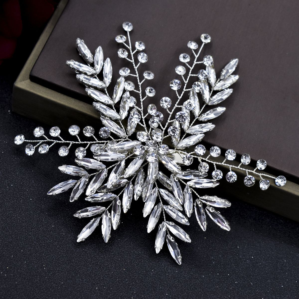 Bridal Headdress Rhinestone Hairpin Bb Clip Wedding Dress Hair Side Decoration Handmade Hair Accessories_ipsvogv.com