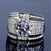 Group Set With Full Diamond Men's Luxury Silver Ring_ipsvogv.com