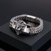 Men's Stainless Steel Lion Head Reversible Chain UV Plated Non-Fading Bracelet Jewelry_ipsvogv.com