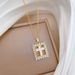 Square 【 】 Cross Light Luxury Charm Gorgeous Full Diamond Necklace Women's Versatile Clavicle Titanium Steel Chain 【 】_ipsvogv.com
