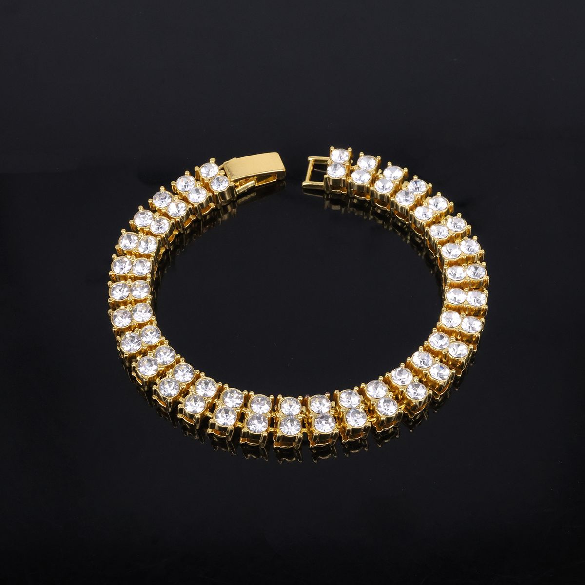 Unisex Hot Selling Alloy 10mm Diamond Tennis Chain Men's Personality Trend Rap Hip Hop Style Cuban Chain_ipsvogv.com