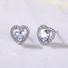 Cao Shi's new Earrings Fashion sweet flower Zircon Earrings women's simple Copper Plated Platinum Earrings combination_ipsvogv.com