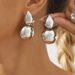 13206 Metal Landscape Elliptical Earrings with Personalized Simplicity, Geometric Circle Earrings, Versatile for Daily_ipsvogv.com