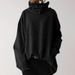 Women's Clothing Autumn and Winter Women's New Loose Casual Long Sleeve High Collar Pullover Solid Color Pocket Jacket Sweatshirt_ipsvogv.com