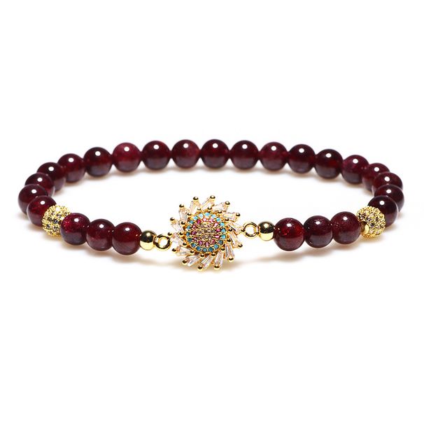 Fashionable Crystal Studded With Diamonds, Floral Garnets, Women's Bead Jewelry, Handmade Accessories, Couple Gifts_ipsvogv.com