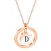 personality simple fashion geometric round 26 initials hollow smooth love rose gold necklace_ipsvogv.com