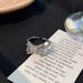 Light Luxury High-end Zircon Love Bow Series Ins Style Niche Design Personalized Open Index Finger Ring_ipsvogv.com