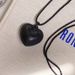 Korean Internet Celebrity Blogger Fever Same Style Black Leather Braided Edge 3D Heart Fashionable Hot Girl Necklace_ipsvogv.com