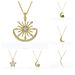 Gold Plated Sun & Moon Pendant Necklace - Copper Hollow Design, Micro Inlaid Zircon, Personalized Jewelry Gift For Women_ipsvogv.com