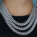 Chain Necklaces Hip Hop Full Diamond Cool Cuban Necklace Men's Full Diamond Punk Accessories Gold Chain Width 12mm_ipsvogv.com