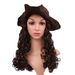 Halloween Christmas performance cos princess brown hair braided long curly hair_ipsvogv.com