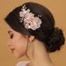 Bride Flower Headdress Handmade Golden Leaf Headband Wedding Makeup Hair Accessories Banquet Dress Hair Accessories_ipsvogv.com