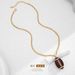 Hip hop accessories niche personality exaggerated football pendant necklace_ipsvogv.com